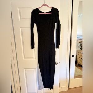 RACHEL Rachel Roy Knit Black Long Sleeve Dress